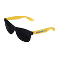 Yellow Retro 2 Tone Tinted Lens Sunglasses